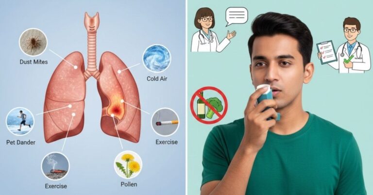 অ্যাজমা কেন হয়?কী কী কারণে অ্যাজমাট্রিগার হয় এবং কীভাবে নিয়ন্ত্রণ করবেন