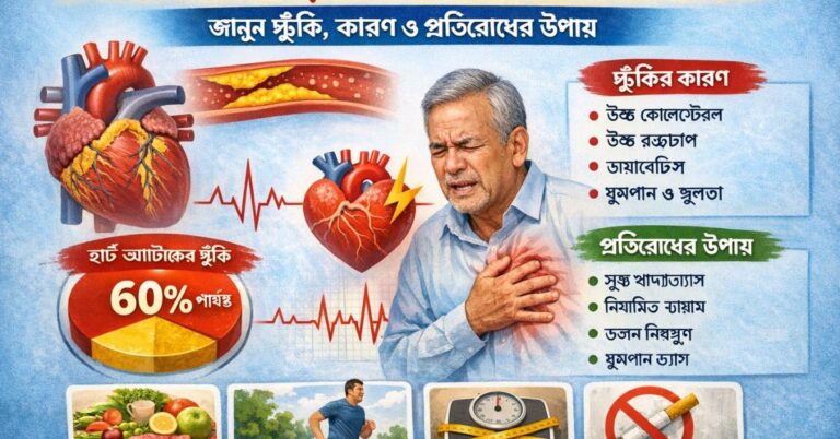 কোলেস্টেরল কত হলে হার্ট অ্যাটাকের ঝুঁকি বাড়ে?
